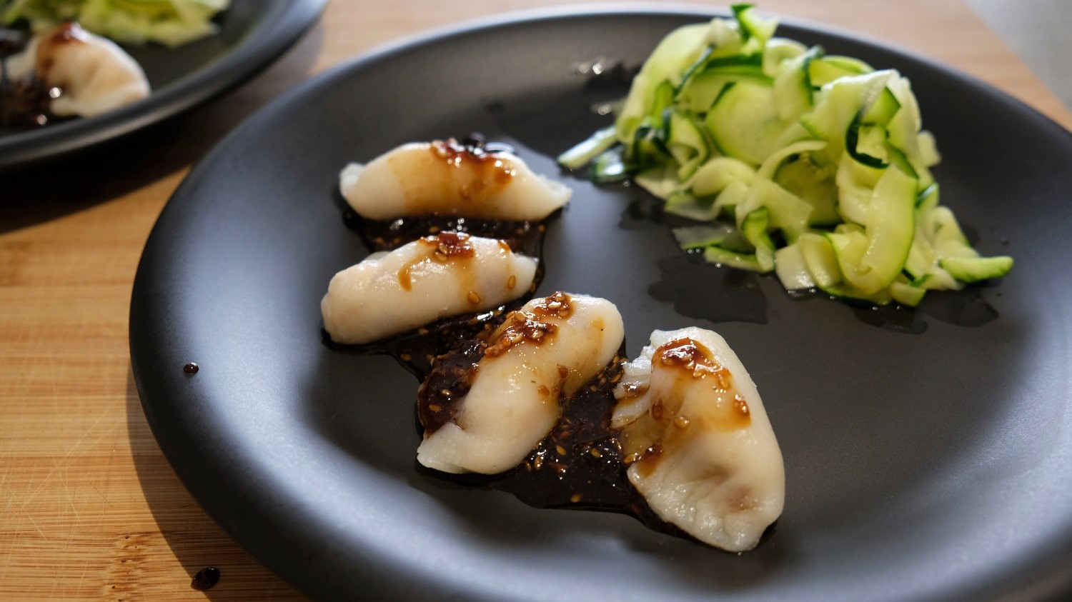 Salmon Dim Sum & Zucchinis