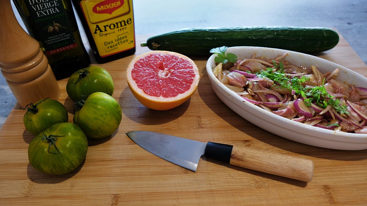 Raw White Fish Salad - Bake Eat